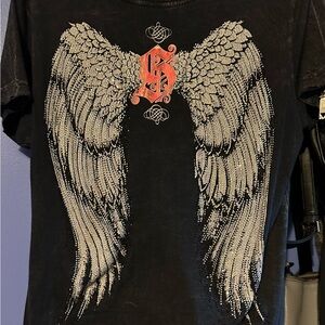 Women’s Black Affliction Sinful shirt size Large